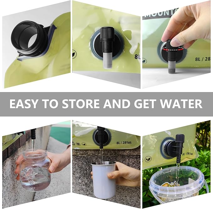 Collapsible 8L Water Storage Bag, BPA-Free Portable Folding Water Jug - Image 4