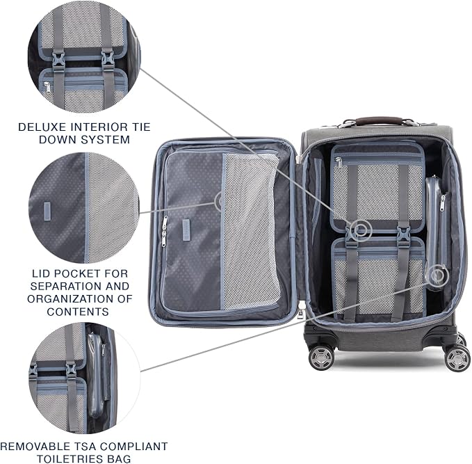 Travelpro Platinum Elite Softside Expandable Carry on Luggage, 8 Wheel Spinner - Image 5