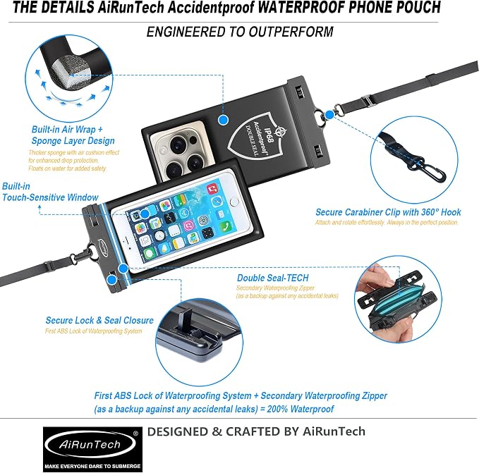 AiRunTech Universal Waterproof Phone Pouch, Beach Essential Accessories - Image 6