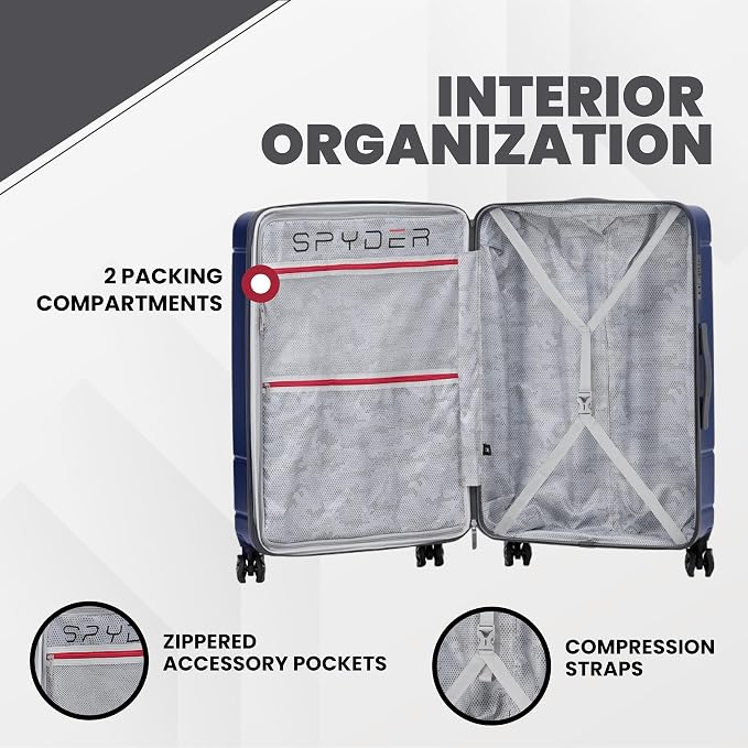 Spyder Carve 25 Inch Medium Expandable Hardside Upright Suitcase, - Image 2