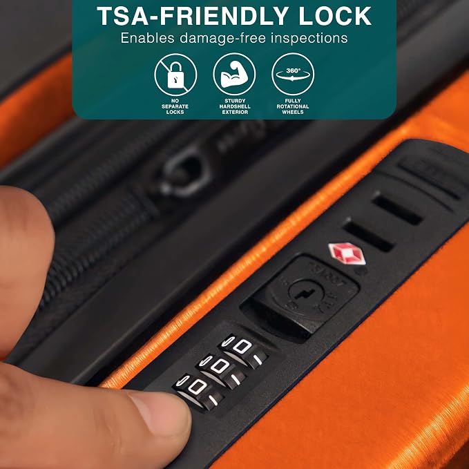 28 Inch Luggage with Spinner Wheels, Hard Shell Suitcase with TSA Locks - Image 5