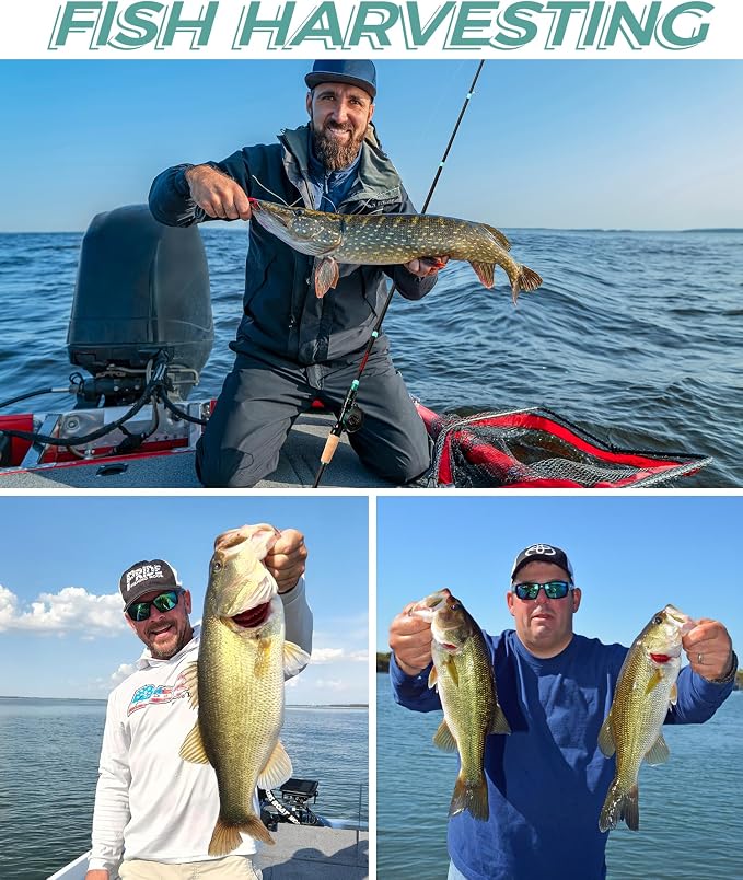 Fishing Pole Combo Set – Spinning & Baitcasting Travel Lure Rod Kit, Medium - Image 8