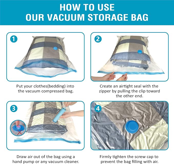 10 Pack Vacuum Storage Bags, Space Saver Bags Compression Storage Bags - Image 7
