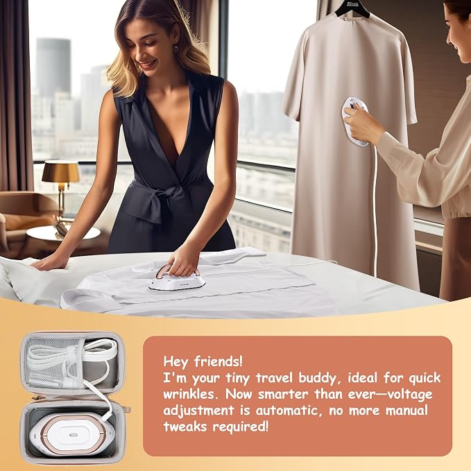 Newbealer Travel Iron with Global Voltage, 100-240V Mini Dry Iron - Image 6