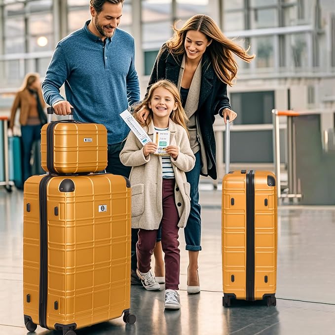 Luggage Sets 4 Piece, ABS PC Lightweight Suitcases - Image 2