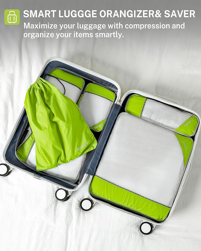 Compression Packing Cubes, Gonex Extensible Storage Mesh Bags Organizers - Image 7