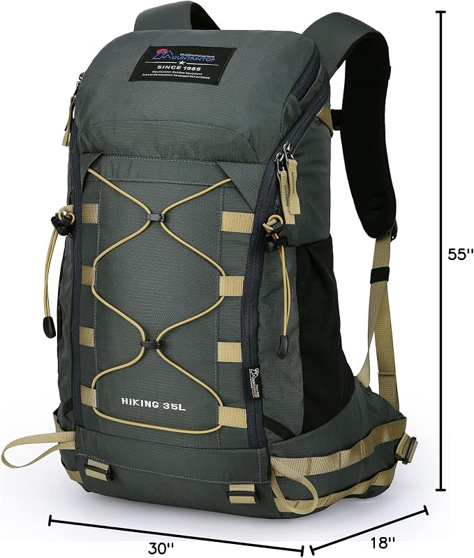 MOUNTAINTOP Hiking Backpack 35L Travel Backpack Lightweight Daypack - Image 9