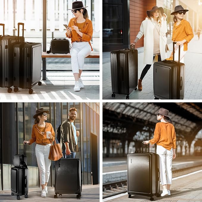 Hard Shell Luggage Sets with Spinner Wheels 4 Piece, Expandable Large Suitcases - Image 7