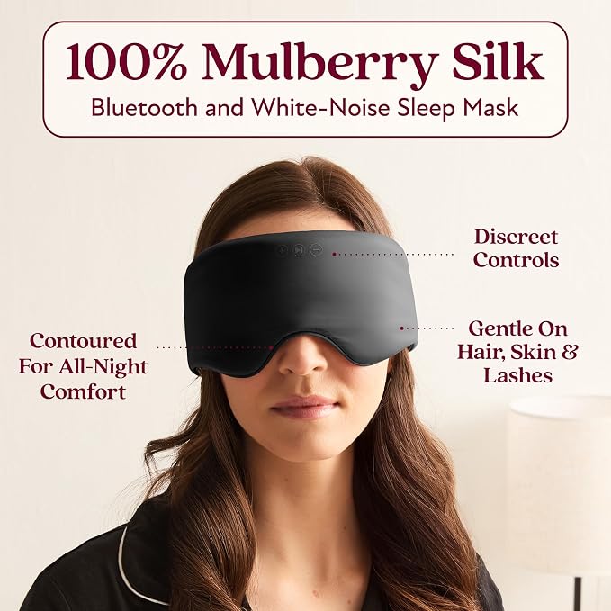 SilkSound 100% Mulberry Silk Bluetooth Sleep Mask - Image 2