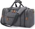 Gonex Canvas Duffle Bag for Travel 50L Expandable Duffel Weekend Overnight Bag by Gonex