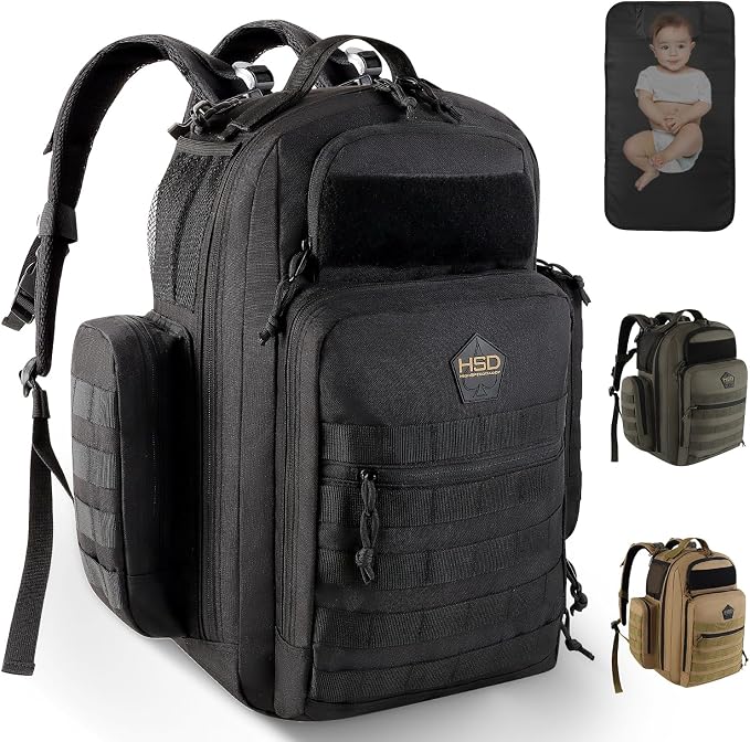 HighSpeedDaddy - Baby Diaper Backpack, Military-Grade, Waterproof, Compact Baby by HighSpeedDaddy