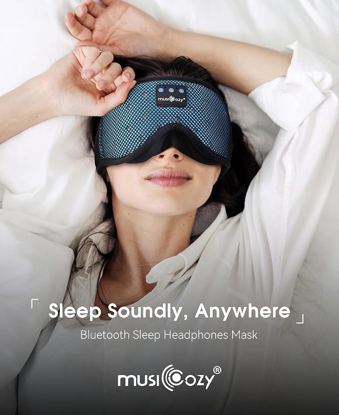 MUSICOZY Sleep Headphones Breathable Sleep Mask Bluetooth 5.4 Wireless - Image 6