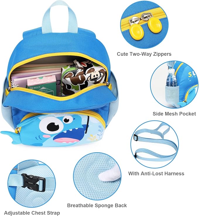 SUN EIGHT Toddler Backpack for Boys 2-4 Small Cute Dinosaur Backpack - Image 5