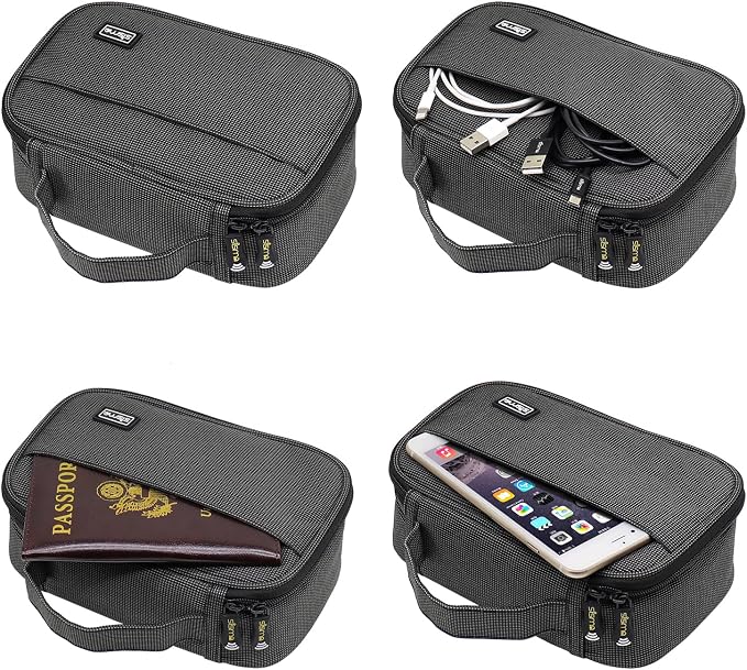 sisma Travel Electronics Organizer Tech Accessories Case Small Carrying Bag - Image 2