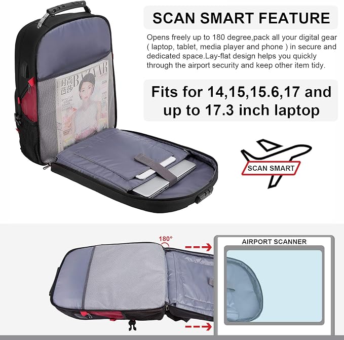 LOVEVOOK Travel Laptop Backpack Waterproof Anti Theft Backpack - Image 6