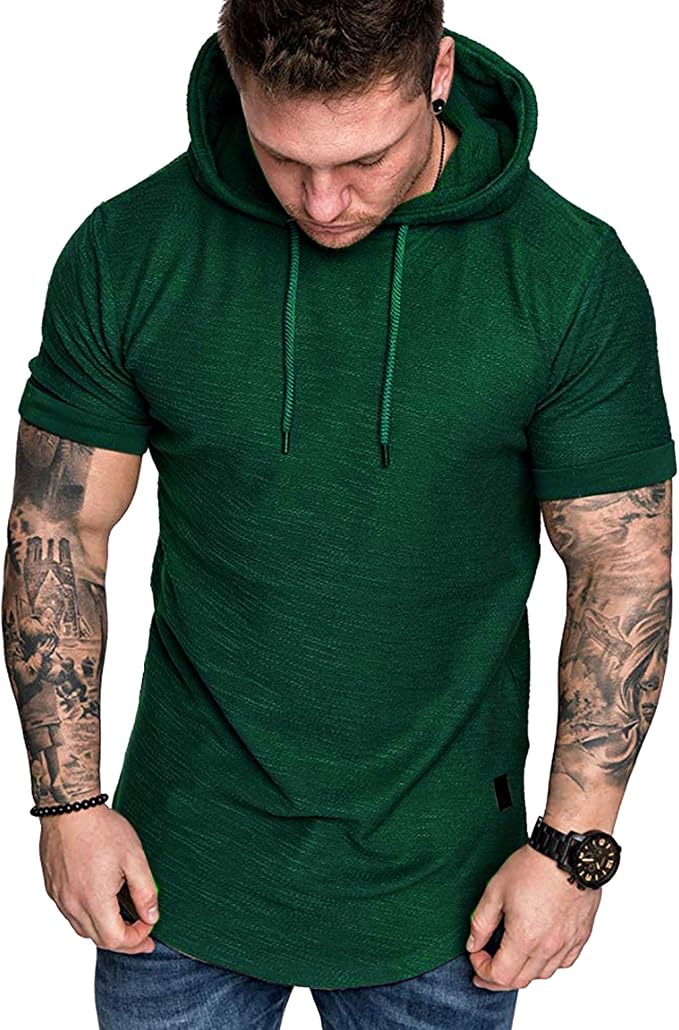 Lexiart Mens Fashion Athletic Hoodies Sport Sweatshirt Solid Color Fleece - Image 3