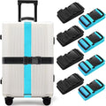 BILIONE 8 Pcs Luggage Straps, TSA Approved Add a Bag Premium Accessory by BILIONE