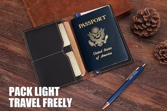 STAR VISTA Albatross Leather Travel Passport Holder, Minimalist Design - Image 5