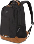 SwissGear 5505 Cecil 16” Laptop Backpack Black Canvas/Brown – Daily Laptop Bag by SwissGear