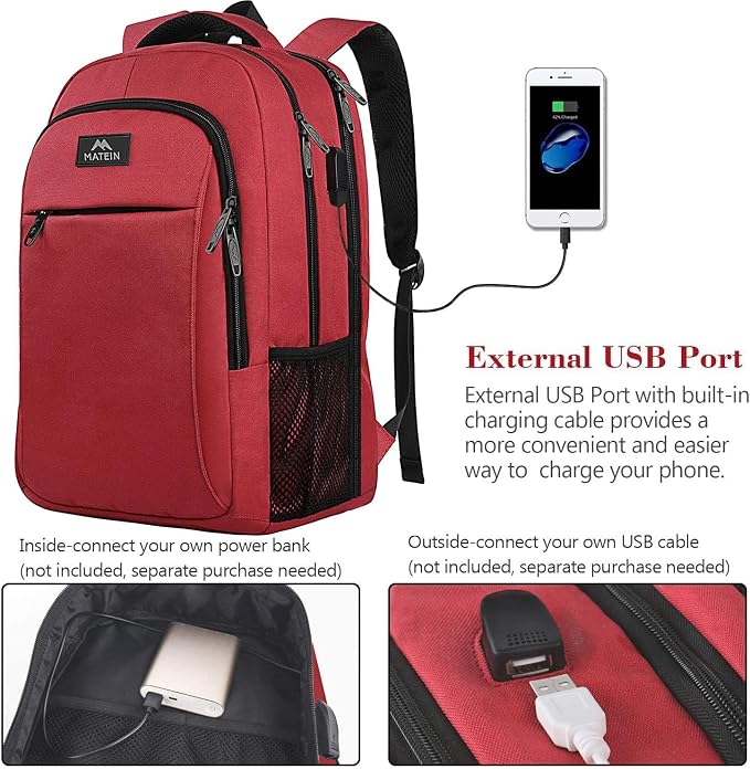 MATEIN 17 Inch Laptop Backpack for Women, Extra Large TSA Friendly Backpack - Image 4
