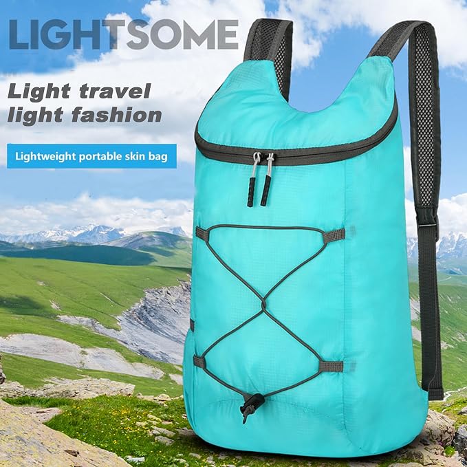 16L Hiking Daypack Lightweight Foldable Travel Backpack Water Repellent Camping - Image 3