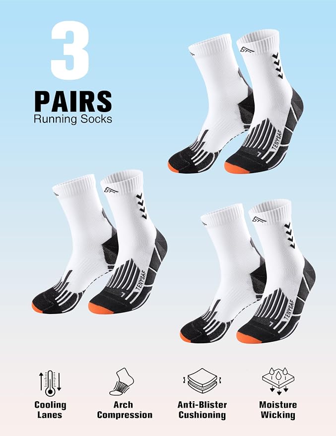 Compression Crew Running Socks: Athletic Socks - Image 4