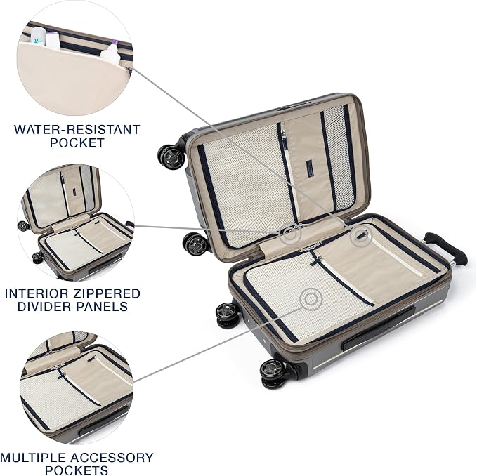 Travelpro Platinum Elite Hardside Expandable Carry on Luggage, 8 Wheel Spinner - Image 4