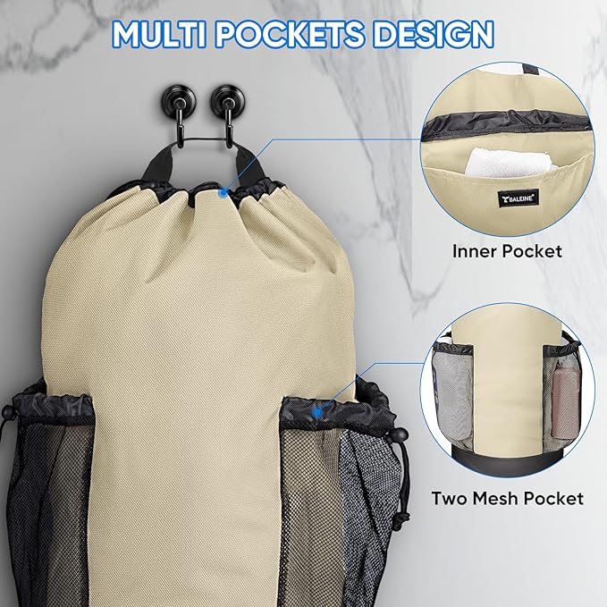 BALEINE 120L Laundry Bag Backpack, 900D Oxford Fabric Large Travel Laundry Bags - Image 3