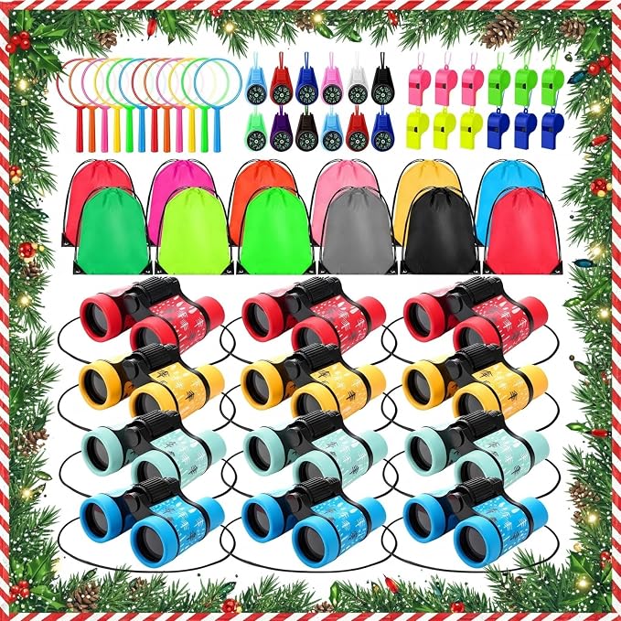 12 Set Binocular Compass Magnifying Glass Set Christmas Birthday Gift Small by Foilswirl