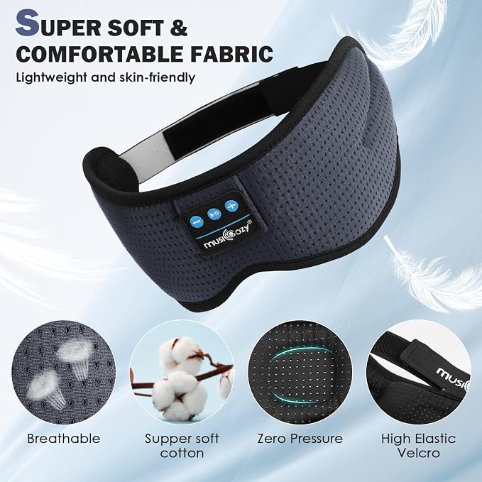MUSICOZY White Noise Bluetooth Sleep Mask - Image 6