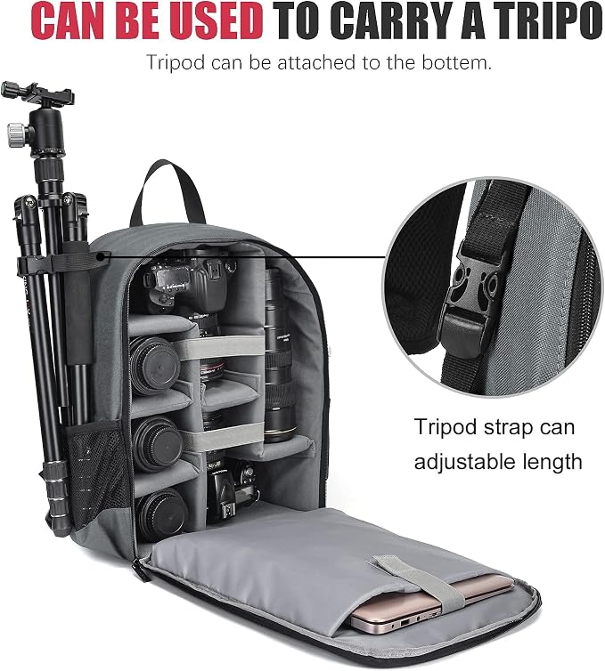 Cwatcun Camera Backpack Professional Camera Bag - Image 5