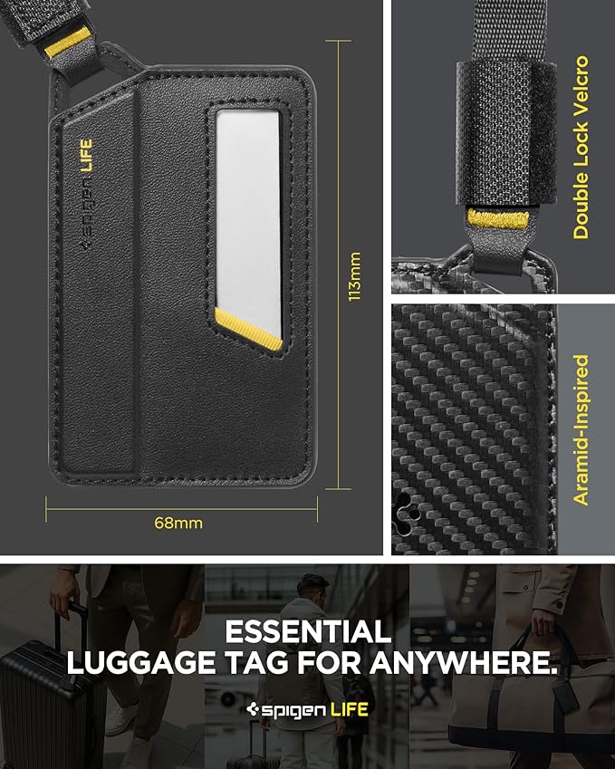Spigen Life Luggage Tags Premium Velo Vegan Leather ID Label - Image 7