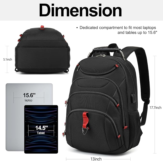 Boavan Laptop Backpack for men, 15.6 inch Laptop Bag - Image 2