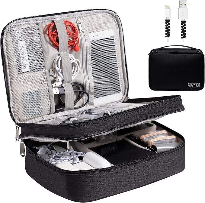 Electronics Organizer, OrgaWise Electronic Accessories Bag Travel Cable by OrgaWise