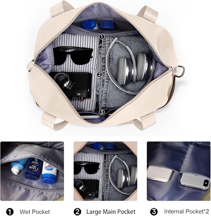 Travel Duffel Bag, Sports Tote Gym Bag, Shoulder Weekender Overnight Bag - Image 7