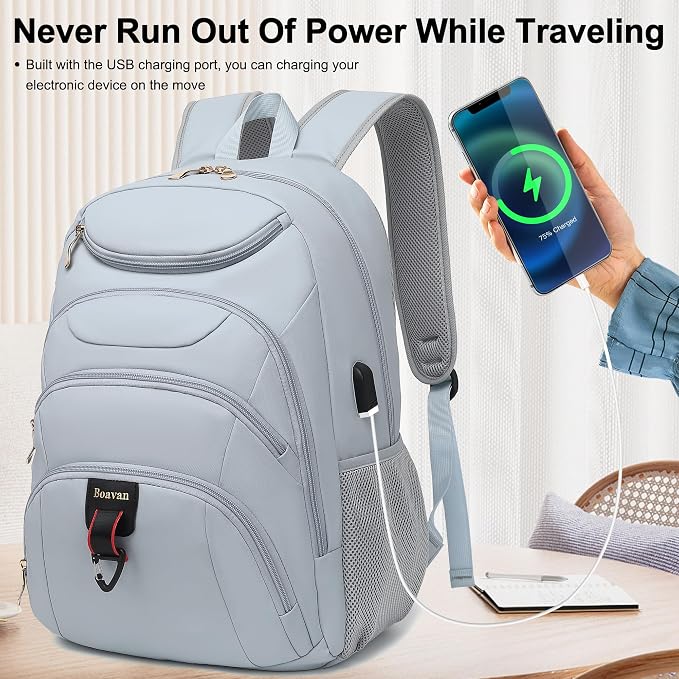 Boavan Laptop Backpack for women, 15.6 inch Laptop Bag - Image 7