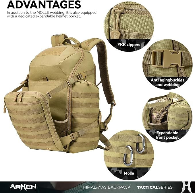 52L Tactical Backpack Military Molle Assault Pack - Image 3