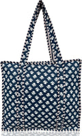 Cotton Quilted Tote Bag for Women – Large Beach & Travel Tote by ThirdEyeExport