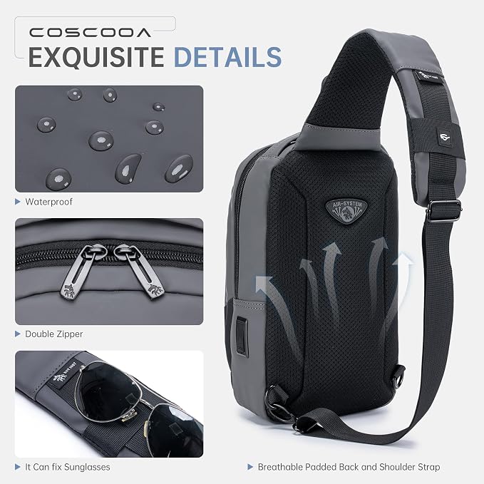 Sling Bag for Men, Anti-theft Crossbody Bag - Image 4