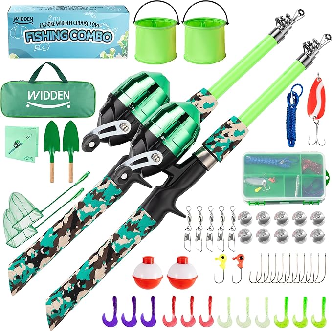 Kids Fishing Pole, Portable Telescopic Kids Fishing Poles by WIDDENKidsFishingPole