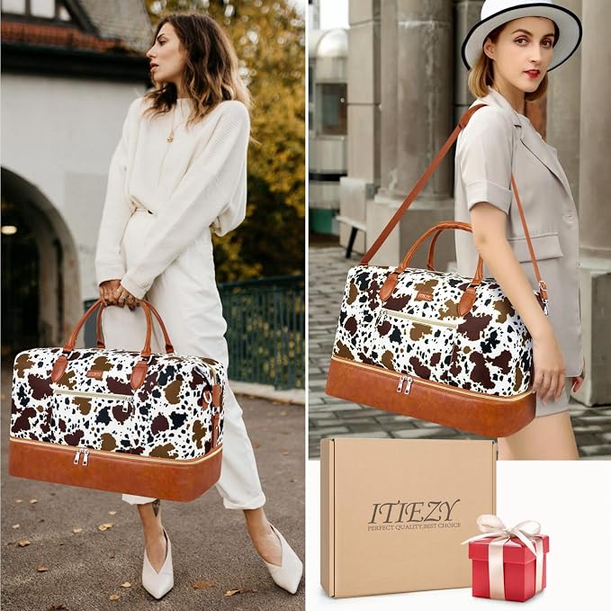 Weekender Bag for Women, Travel Duffel Bag Carry On Overnight Bag - Image 7