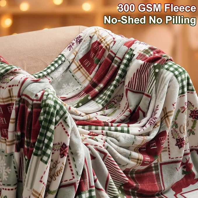 PHF Printed Fleece Blanket King Size, No Shed No Pilling Ultra Soft Plush Cozy - Image 3