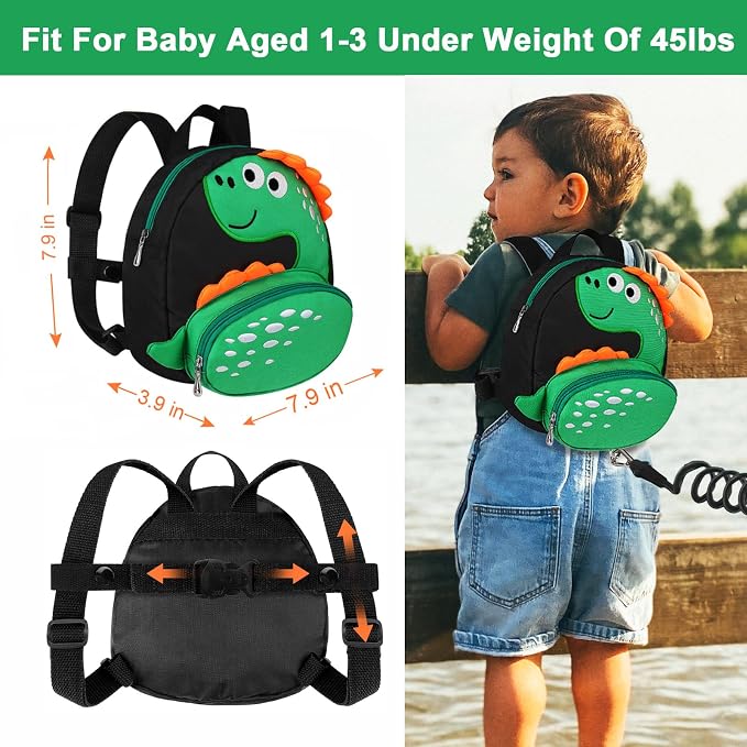 Accmor Toddler Harness Backpack Leash + Black Anti Lost Wrist Link, Cute - Image 3