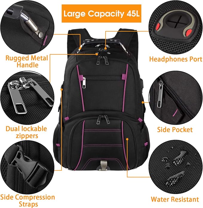 LTINVECK Extra Large Backpack, TSA Friendly Travel Laptop Computer Backpack - Image 5