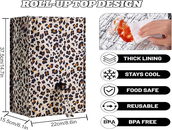 Insulated Foldable Lunch Bag- Lightweight Portable - Image 4