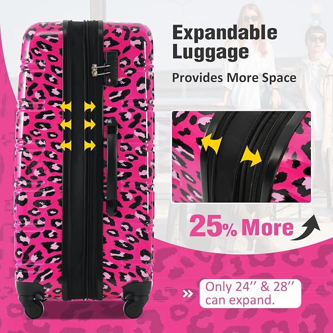 Merax Luggage Sets 3 Piece, Hardside Expandable Suitcase Set - Image 3