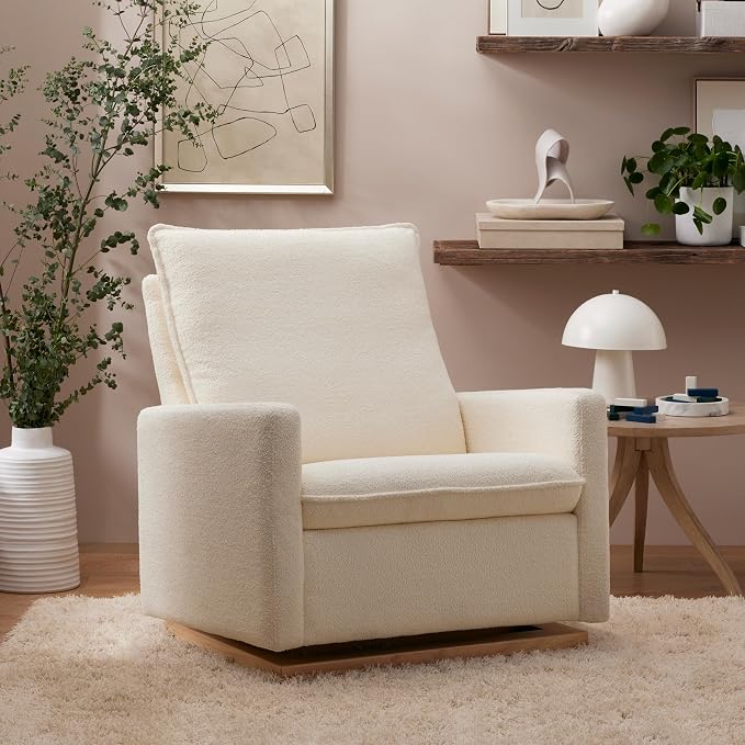 babyletto Cali Pillowback Chair and a Half Glider in Chantilly Fleece - Image 2