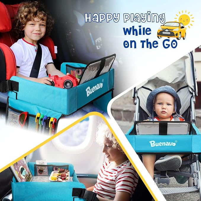 BUENAVO Car Seat Organizer Kids Travel Tray - Image 7
