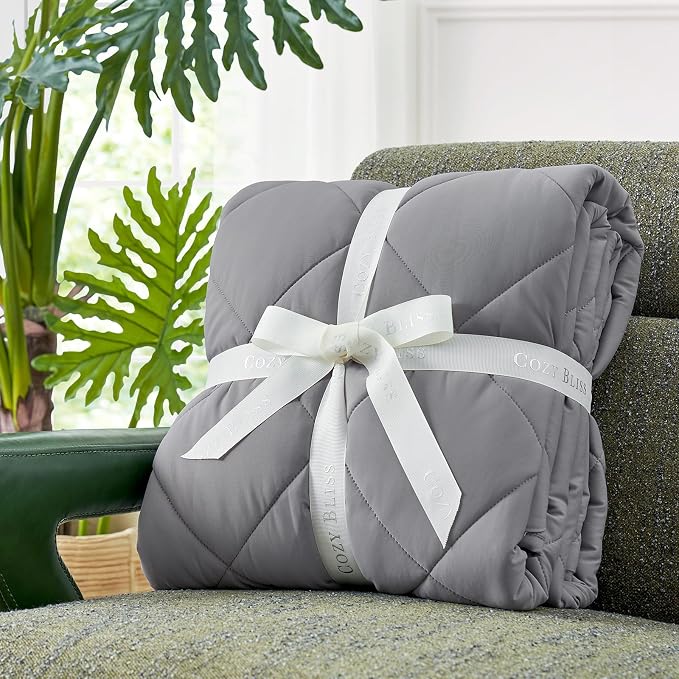 Cozy Bliss Cooling Blanket for Hot Sleepers, Q-Max 0.4 Cooling Comfort for - Image 4