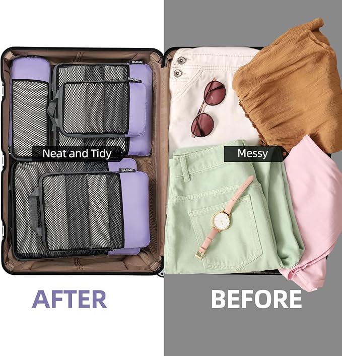 BAGAIL 4 Set/6 Set/8 Set Compression Packing Cubes Travel Accessories - Image 6